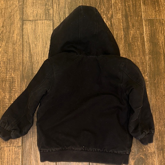 Carhartt Kids Black Zip Hoodie Jacket Logo Pocket- Size Small Boys with pockets - Picture 6 of 6
